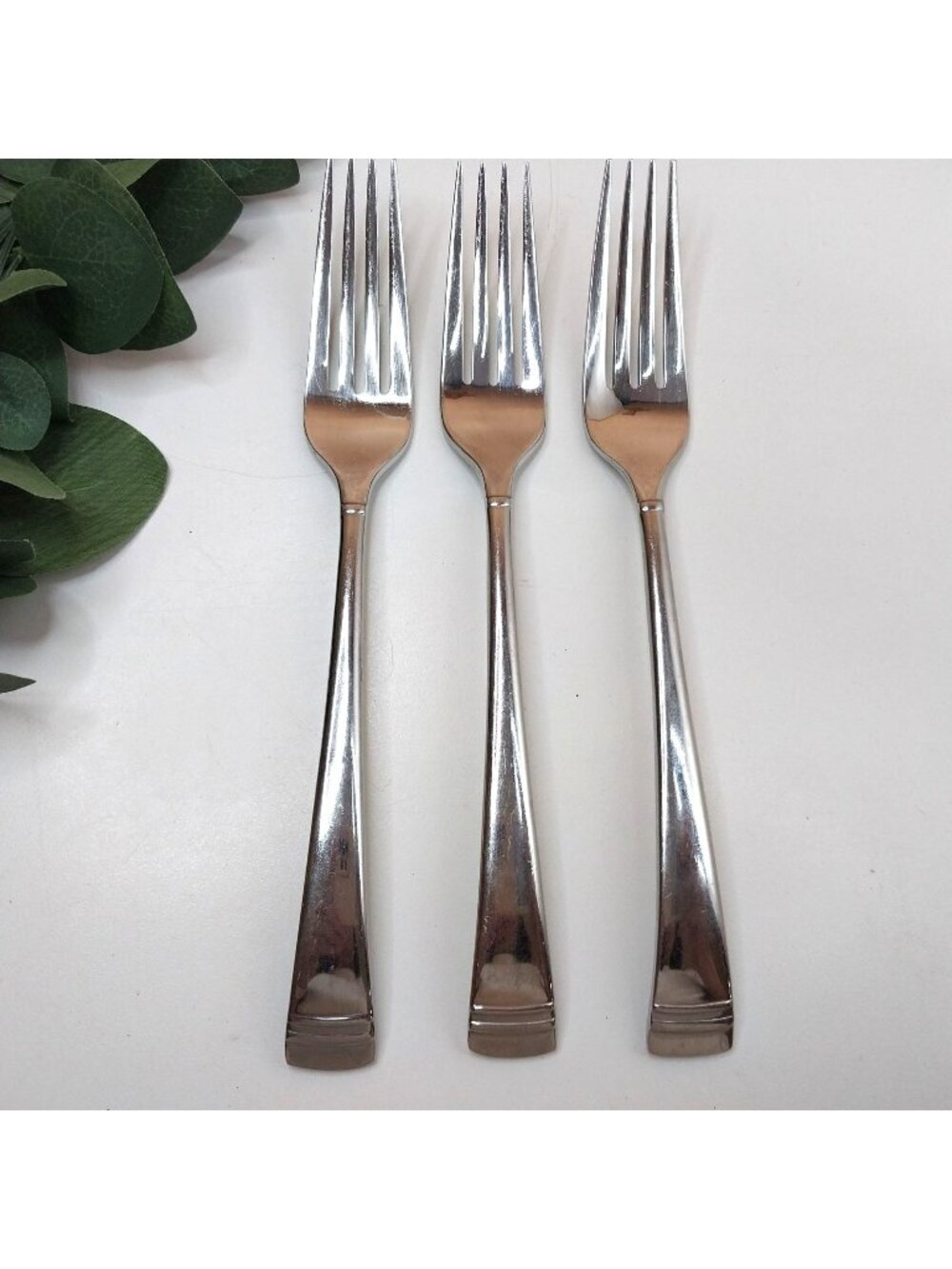 Set Of 3 Lenox Federal Platinum 18/10 Stainless Steel Dinner Forks